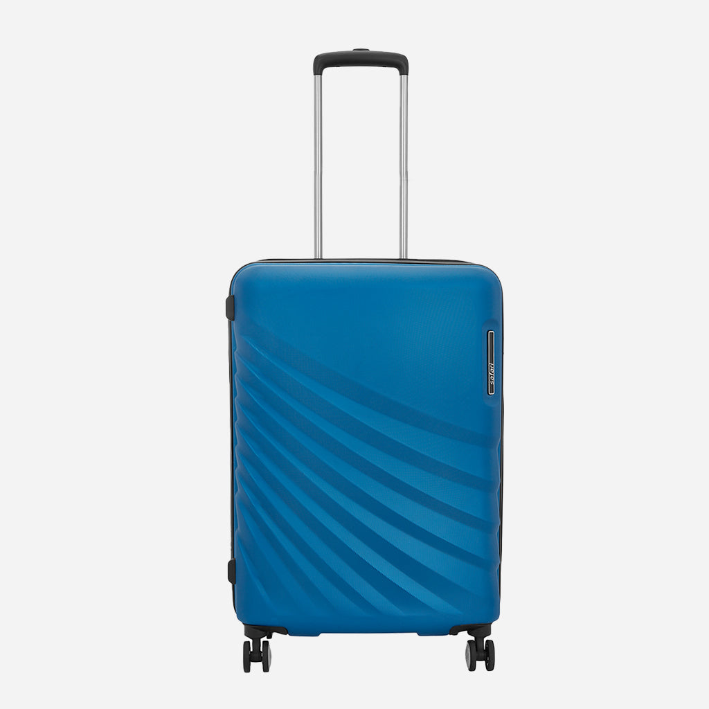 Safari Polaris Trolley Bag and Neck Pillow Blue Combo