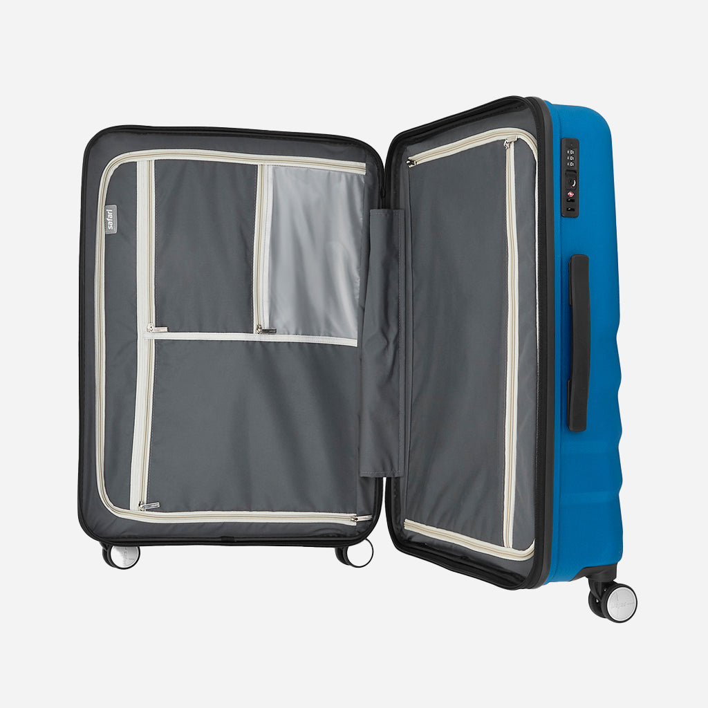 Polaris Hard Luggage Cabin size and Basic Neckpillow - Blue