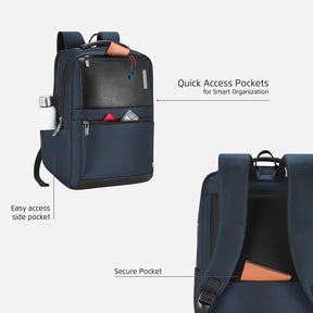 Safari Prime 16L Blue Formal Backpack with Laptop Sleeve