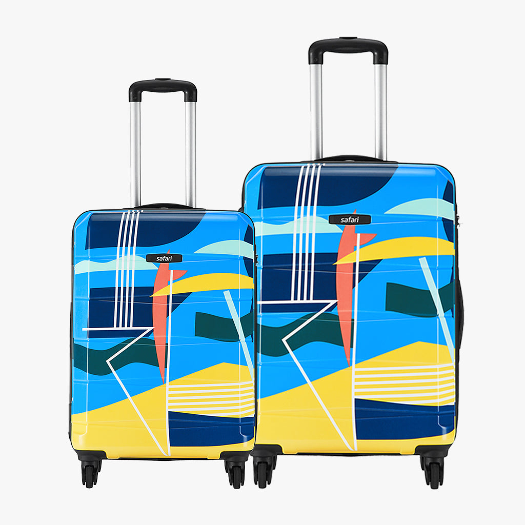 Safari Regloss Detour Set of 2 Printed Trolley Bags with 360° Wheels