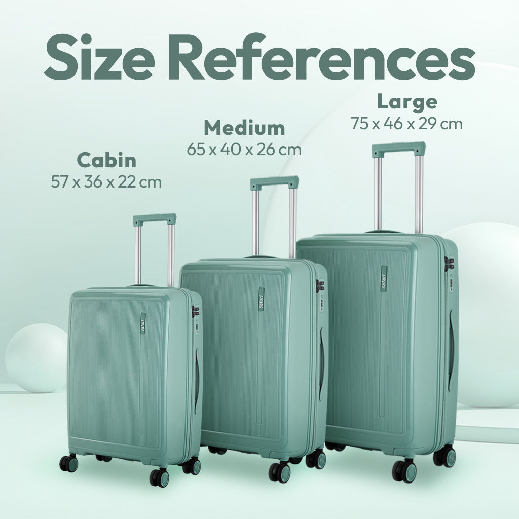 Buy Safari Cooper 55/66/76 cm Blue Trolley Bag Online