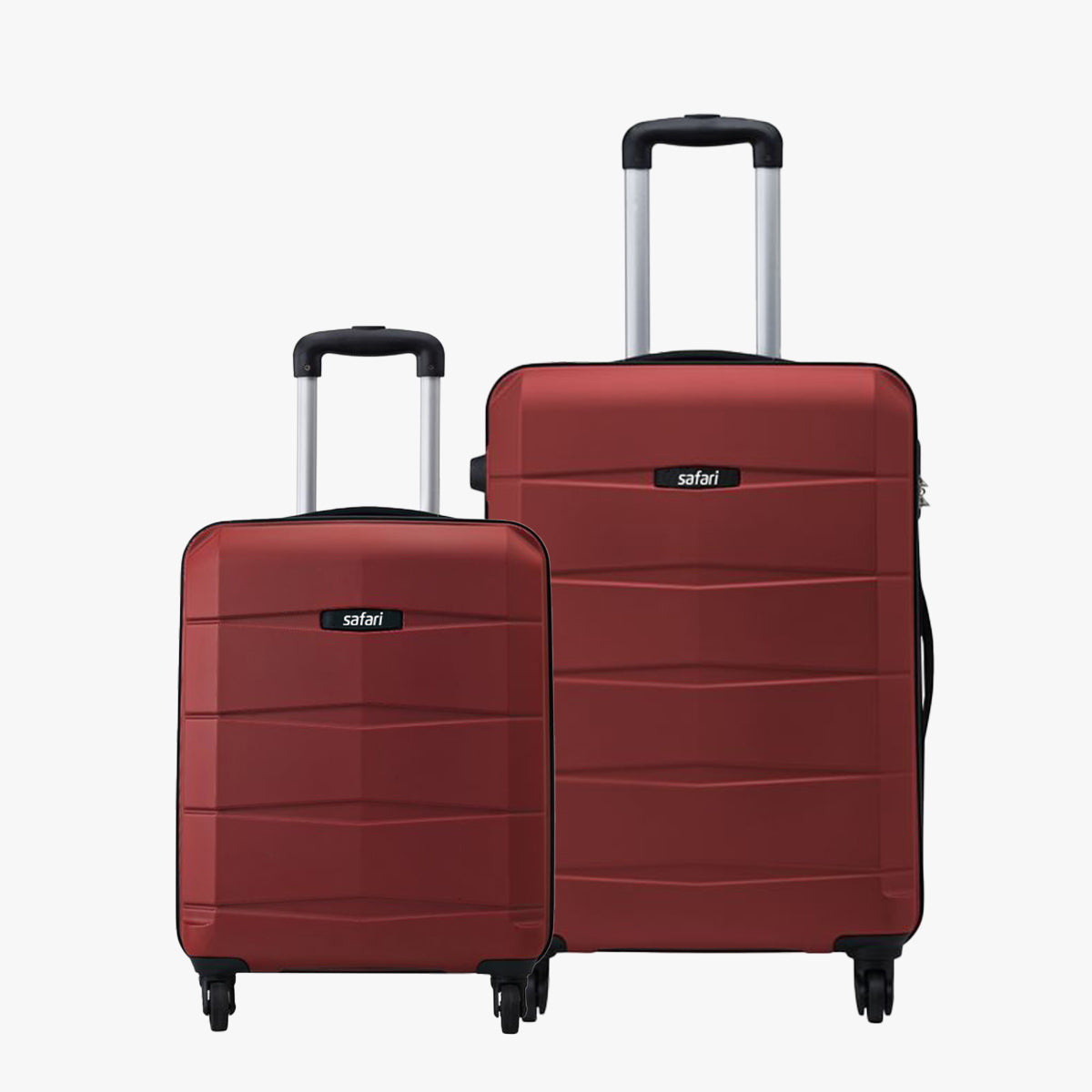 Regloss Antiscratch Hard Luggage Combo Set (Cabin and Medium) - Red