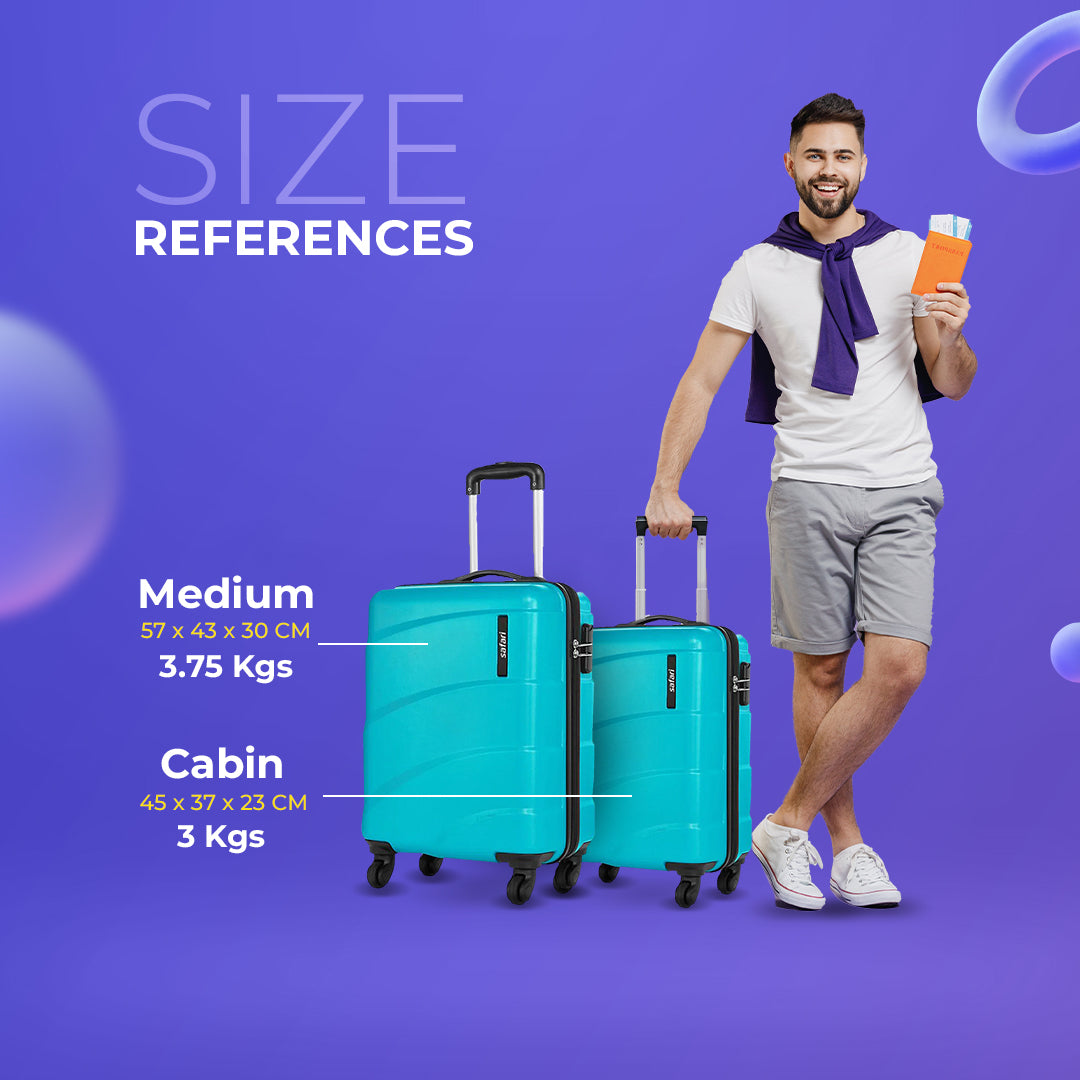 Safari store suitcase sizes