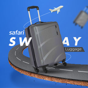 Safari Sway Set of 2 Gun Metal Trolley Bags with Organised Interiors