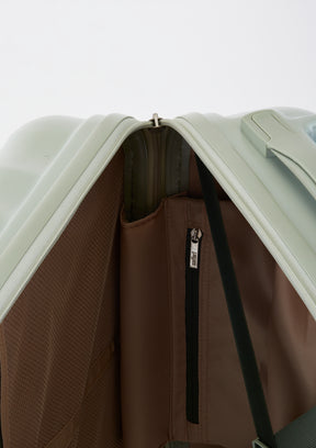 Safari Haze Tropica Trolley Bag with TSA Lock, Dual wheels, Side Hooks and Anti-theft Zipper