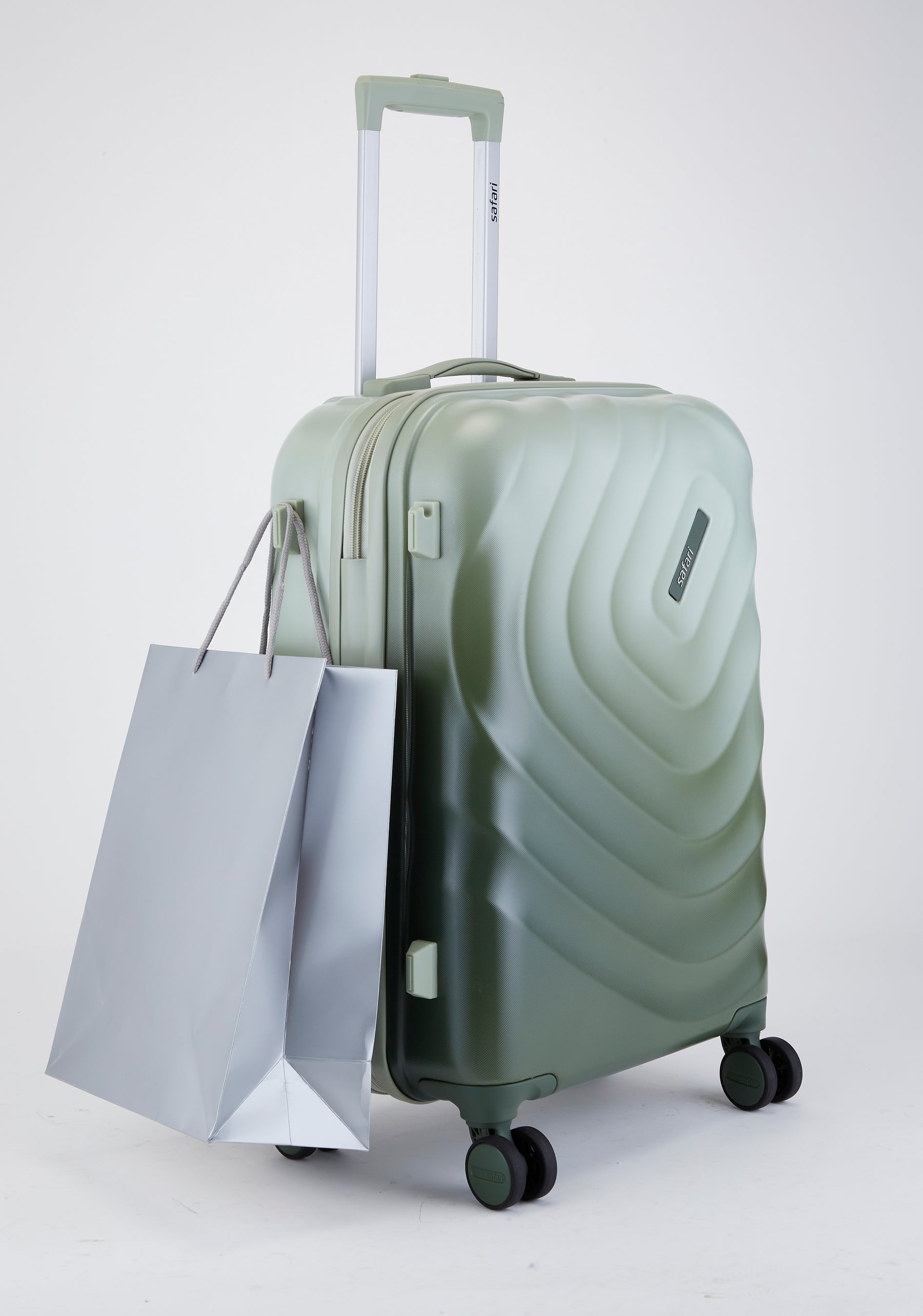 Safari Haze Tropica Trolley Bag with TSA Lock, Dual wheels, Side Hooks and Anti-theft Zipper