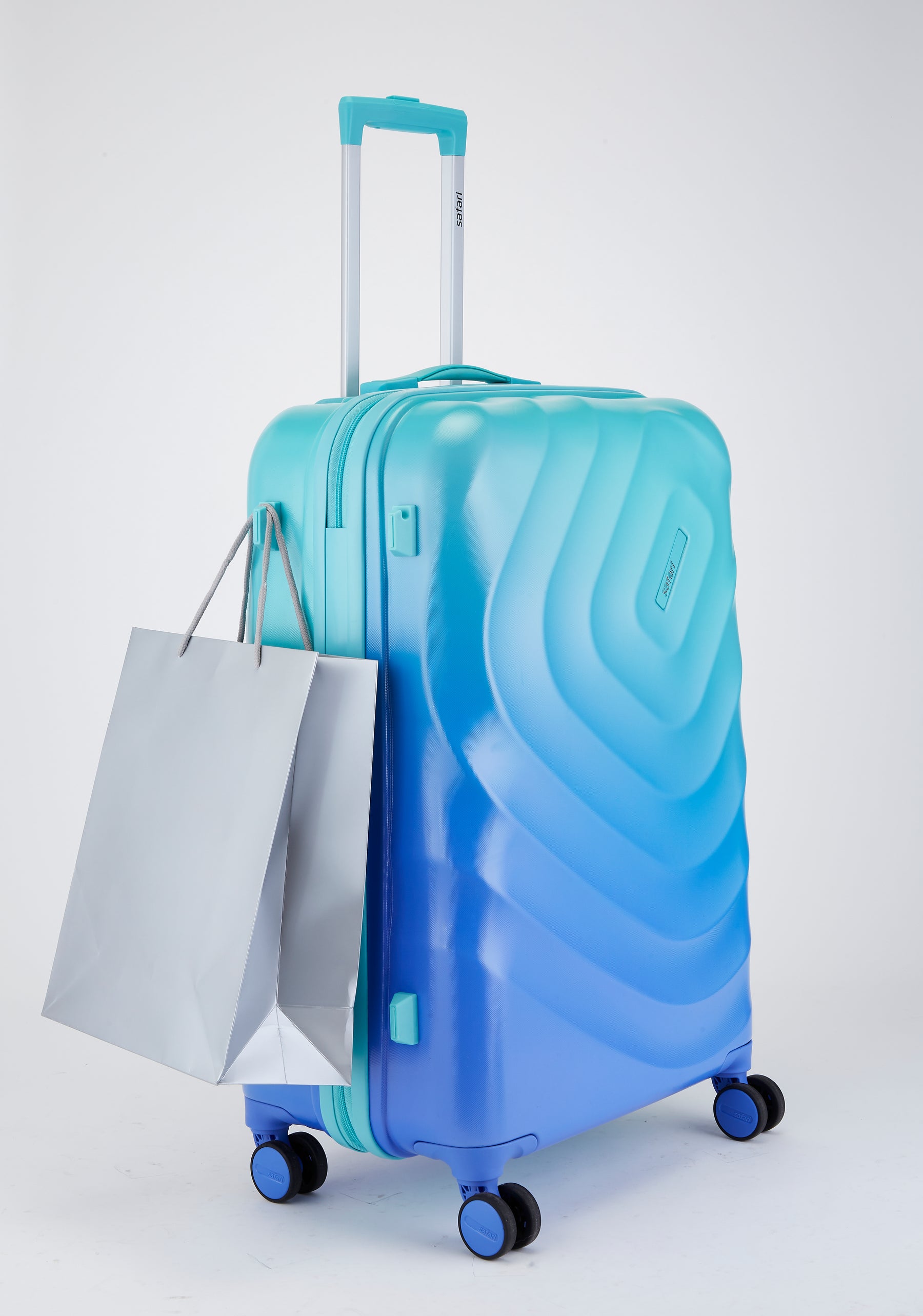 Safari Haze Splash Trolley Bag with TSA Lock, Dual wheels, Side Hooks and Anti-theft Zipper