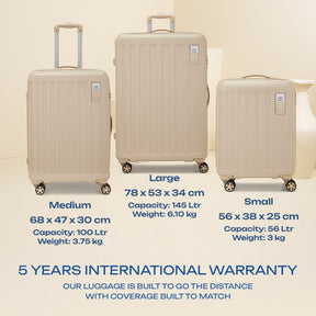 Safari x Manyavar Eterna Wedding Trolley Bag with Dual Wheels and TSA lock - Dark Champagne
