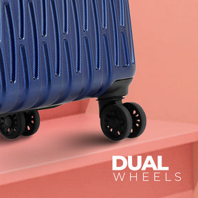 Safari Twister Midnight Blue Trolley Bag with Dual Wheels & TSA Lock