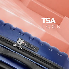 Safari Twister Midnight Blue Trolley Bag with Dual Wheels & TSA Lock