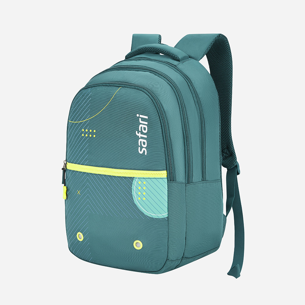 Safari Trio 9 37L Teal School Backpack with Padded Back & Easy Access Pockets