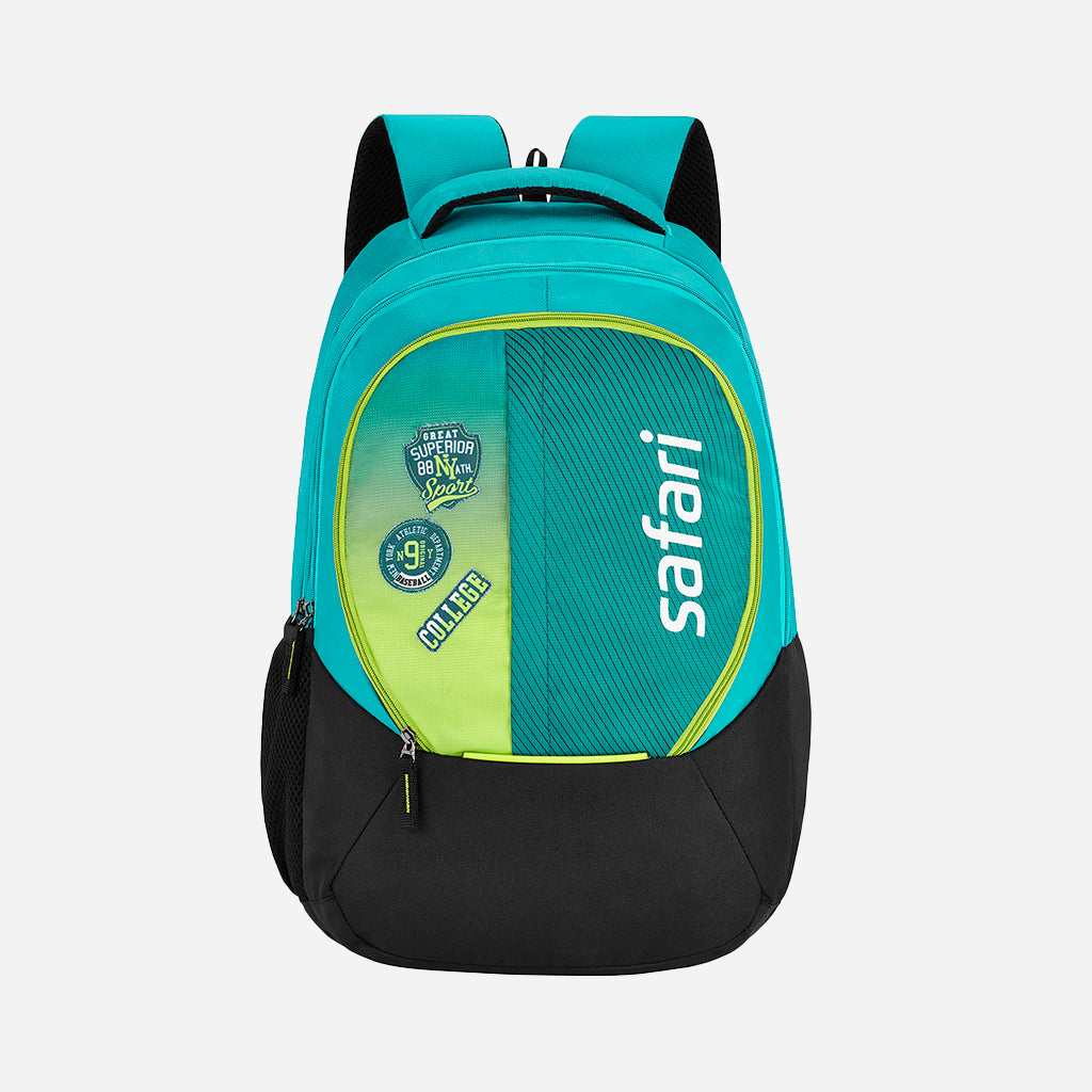 Safari Trio 15 37L Teal School Backpack with Padded Back & Easy Access Pockets