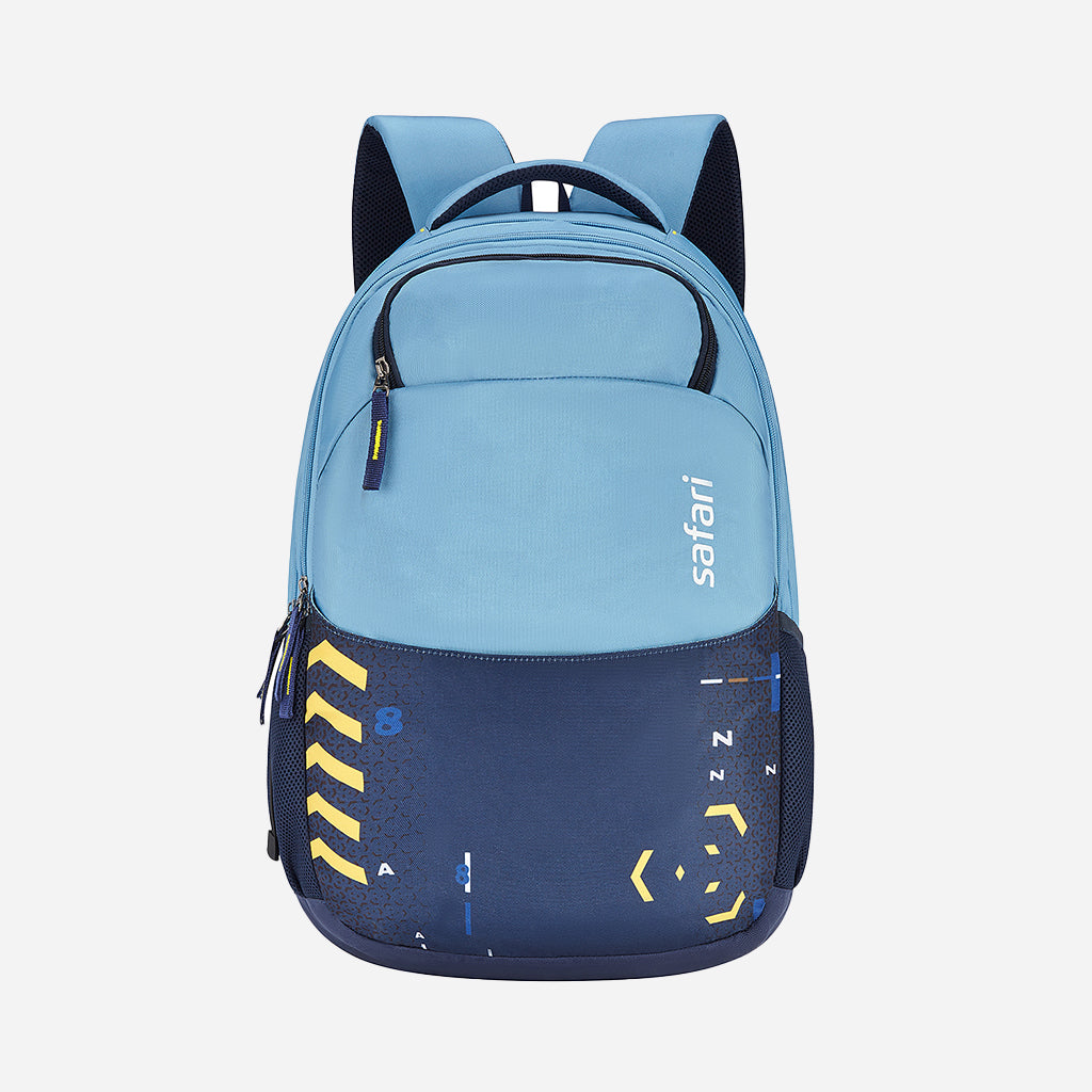 Safari Wing 16 37L Blue School Backpack with Pencil Pouch