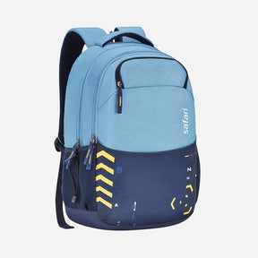 Safari Wing 16 37L Blue School Backpack with Pencil Pouch