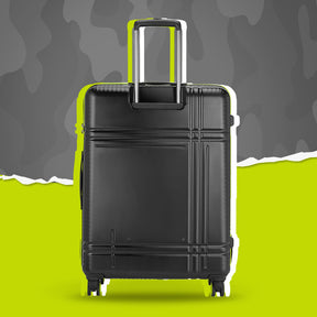 Zany Hard Luggage with TSA lock and Dual Wheels Combo (Small and Medium) - Black