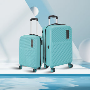Safari Zodiac Set of 3 Spearmint Trolley Bags with Dual Wheels & Anti Theft Zipper