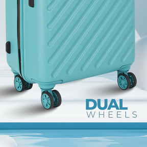 Safari Zodiac Set of 2 Spearmint Trolley Bags with Dual Wheels & Anti Theft Zipper