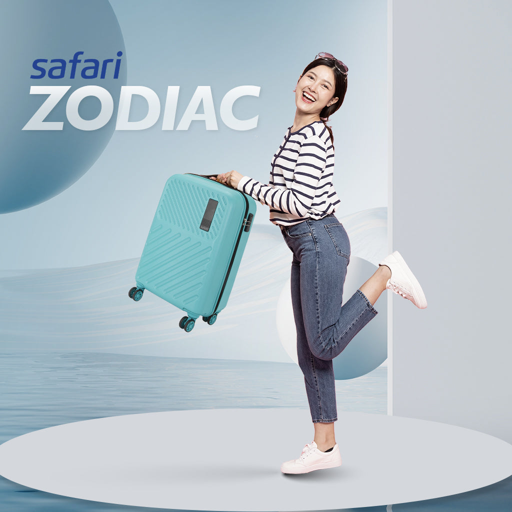 Safari Zodiac Spearmint Trolley Bag with Dual Wheels