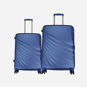 Safari Polaris Pro Titan Blue Trolley Bag Combo of Small and medium with TSA Lock, Dual wheels, Side Hooks and Wet Pouch