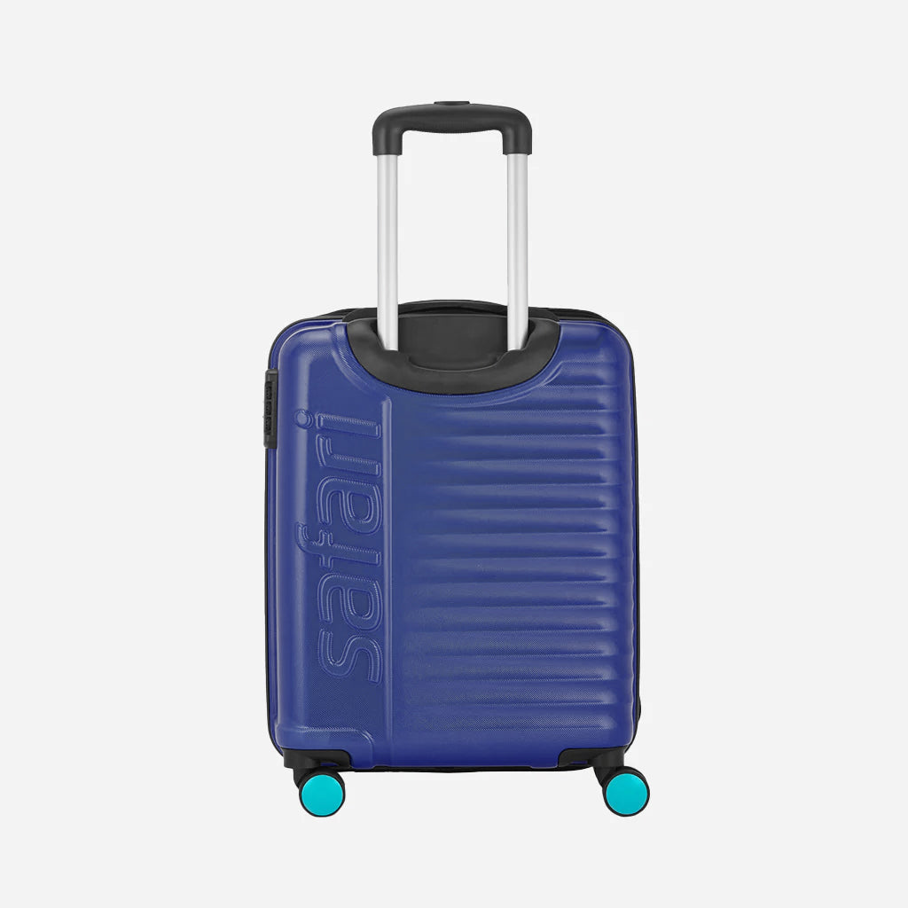 Safari Ignite Blue Anti Theft Trolley Bag with TSA lock and Dual Wheels