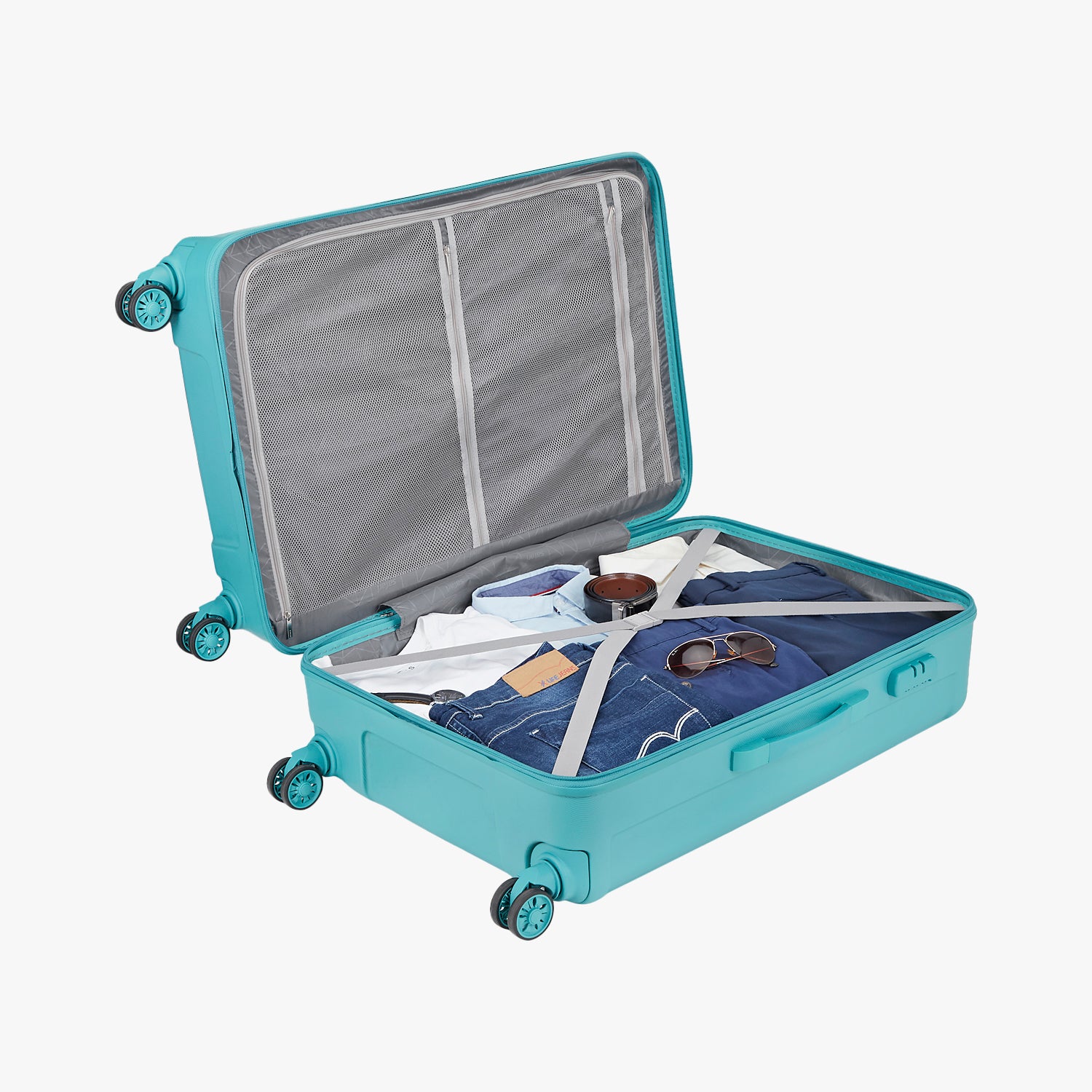 Safari Linea Spearmint Trolley Bag with Dual Wheels & Organised Interiors