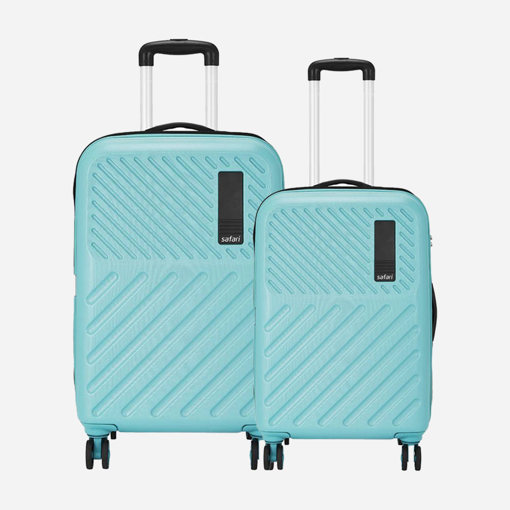 Safari Zodiac Set of 2 Spearmint Trolley Bags with Dual Wheels & Anti Theft Zipper