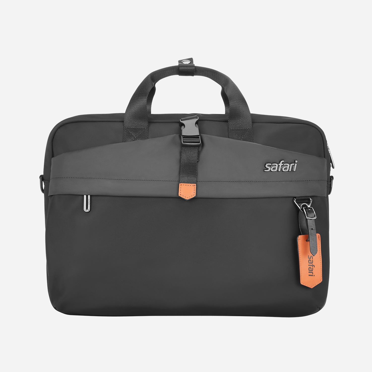 Safari Trooper Satchel Bag with Laptop Sleeve - Black