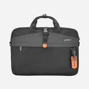 Trooper Laptop Satchel Bag with Organized Interior, Name Tag Smart Sleeve - Black