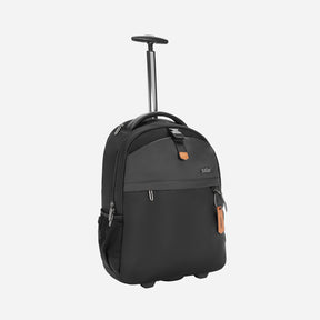 Safari Trooper 20L Black Travel Backpack with Trolley Bag