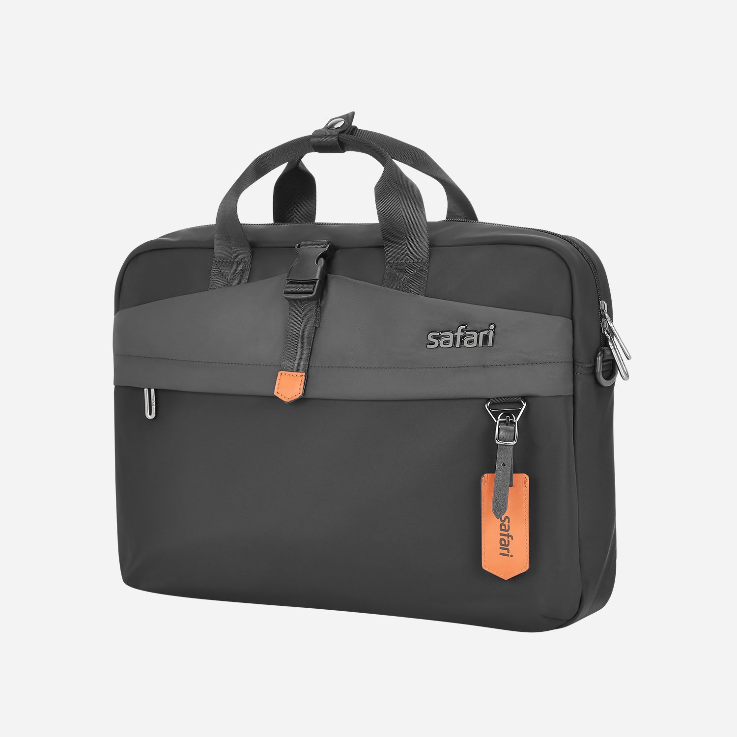 Safari Trooper Satchel Bag with Laptop Sleeve - Black