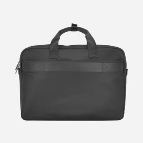 Trooper Laptop Satchel Bag with Organized Interior, Name Tag Smart Sleeve - Black