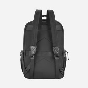 Safari Trooper 20L Black Formal Backpack with Premium Nylon Fabric, Name Tag and Trolley Sleeve