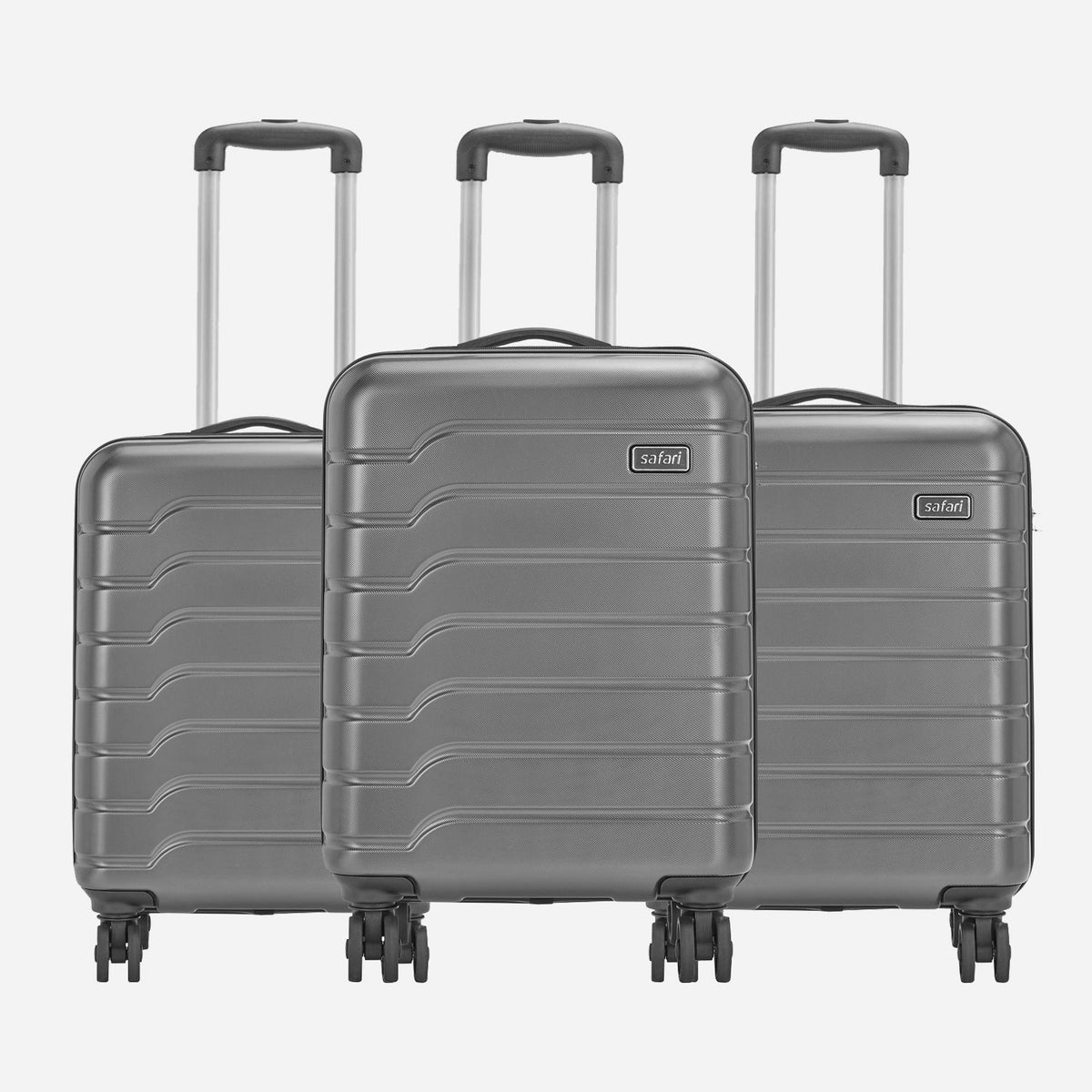 Ozone Hard Luggage Combo Set (Small, Medium and Large) - Gun Metal