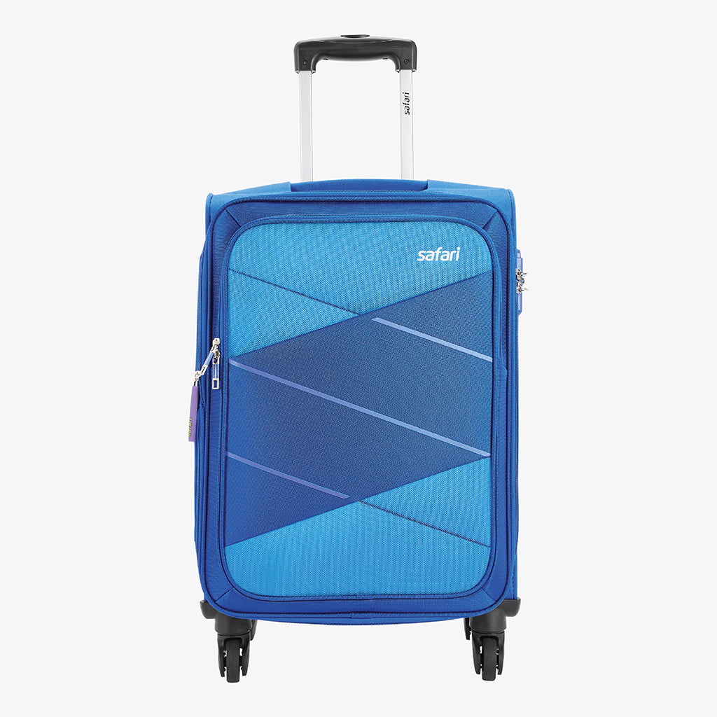 Safari Avenue Blue Trolley Bag with Expander & 360° Wheels