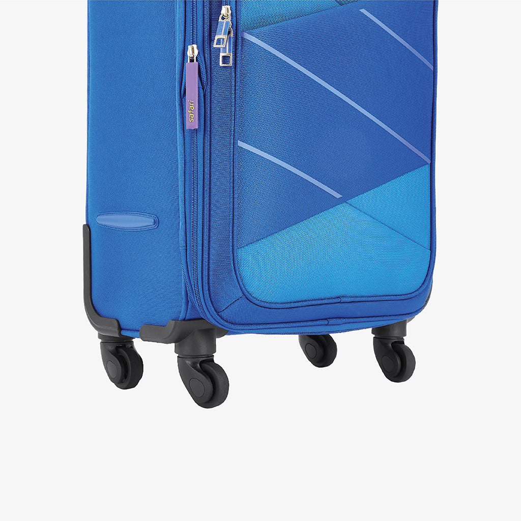 Safari Avenue Blue Trolley Bag with Expander & 360° Wheels