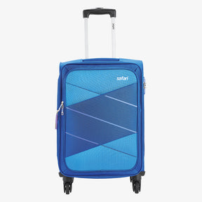 Safari Avenue Blue Trolley Bag with Expander & 360° Wheels