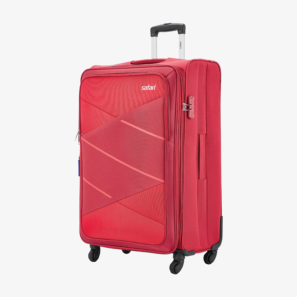 Safari Pentagon 65 cms Medium Check-in Polypropylene (PP) Hard Sided 4  Wheels 360 Degree Rotation Luggage/Suitcase/Trolley Bag (Cherry Red) :  Amazon.in: Fashion