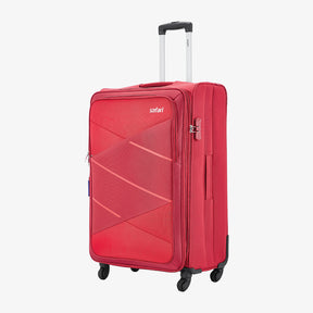 Avenue Anti Theft Soft luggage with Expander, Securi Zipper and Quick Access Pocket - Red