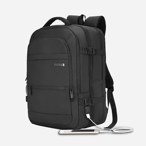 Safari Beyond 20L Black Overnighter Formal Backpack with USB Port