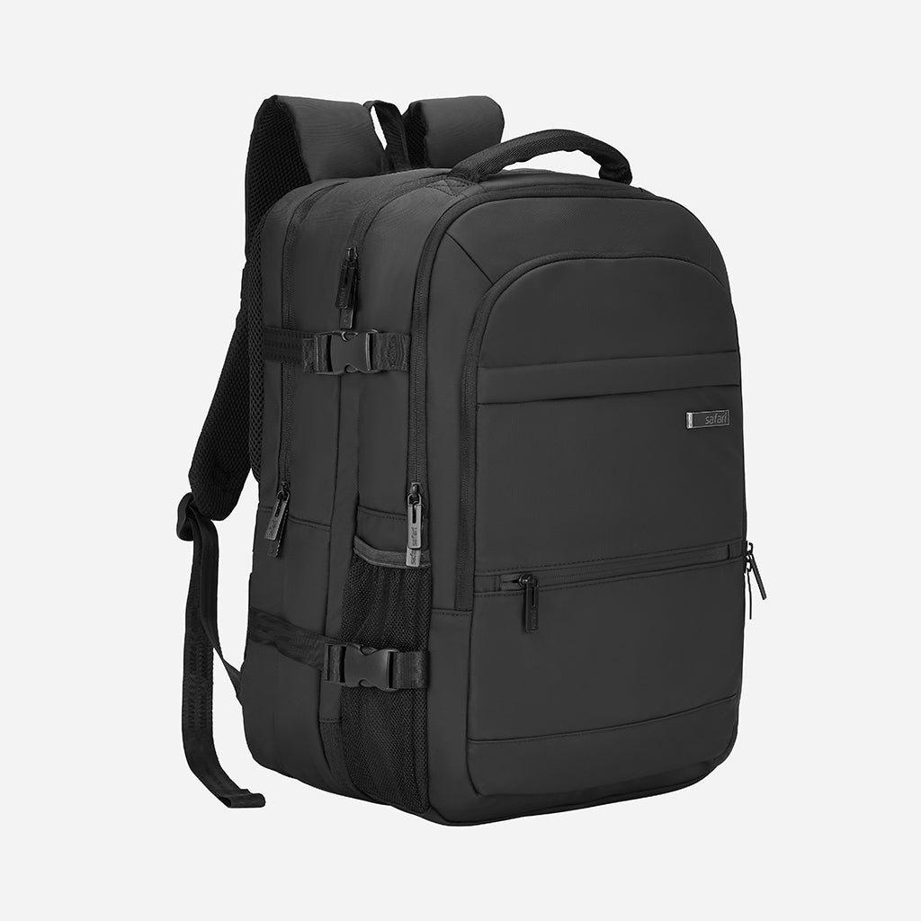 Safari Beyond 28L Black Overnighter Formal Backpack with USB Port