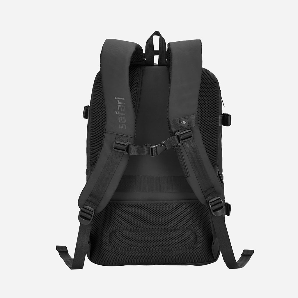 Safari Beyond 28L Black Overnighter Formal Backpack with USB Port