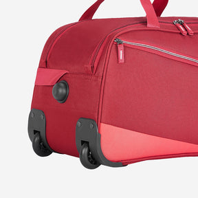 Safari Red Buzz Rolling Duffle Bag With Wheels