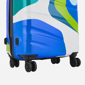 Chroma Plus Hard luggage Combo Set (Small, Medium and Large) with TSA, Dual Wheel and Detailed Interiors - Printed