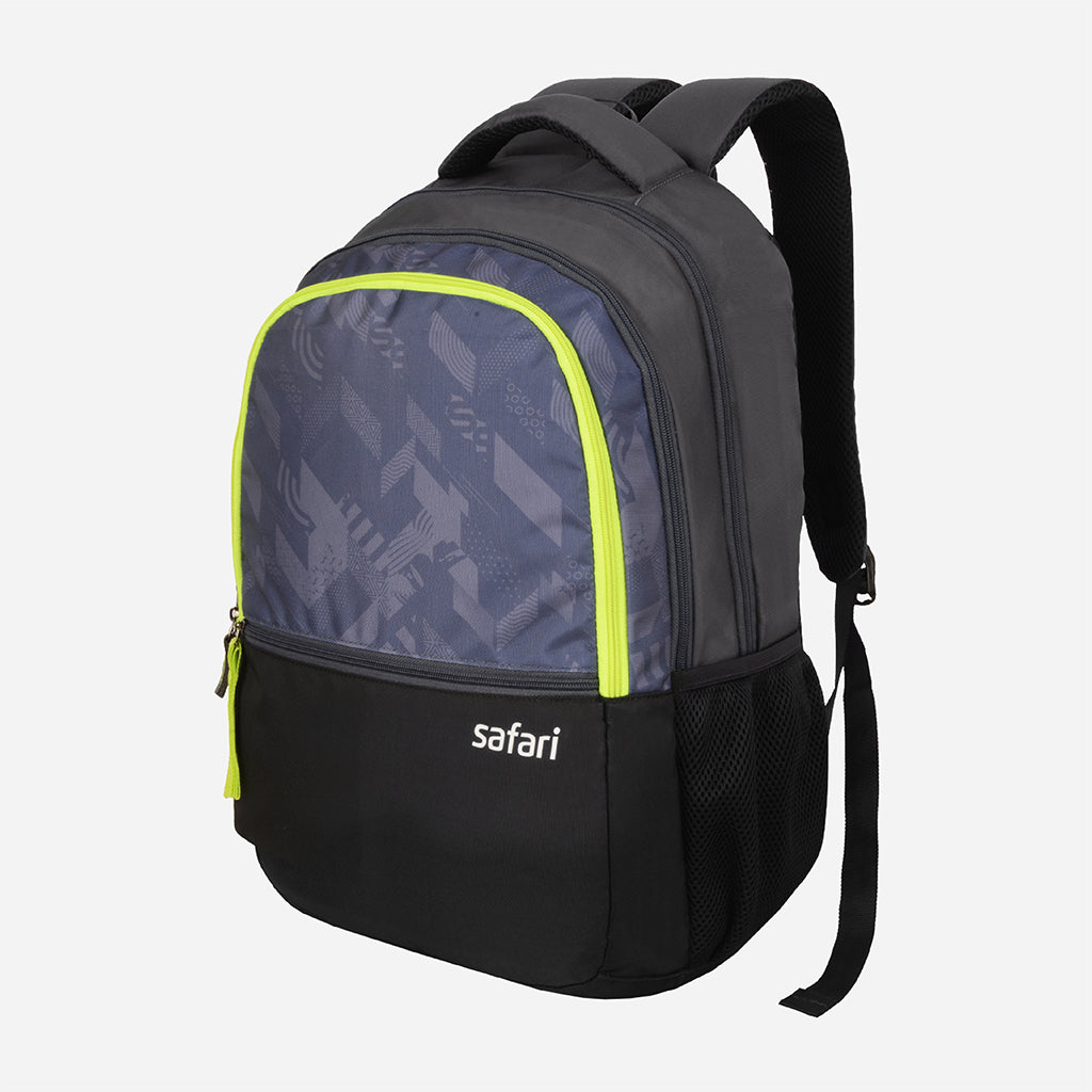 Clan School Backpack with Rain cover - Black