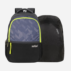 Clan School Backpack with Rain cover - Black