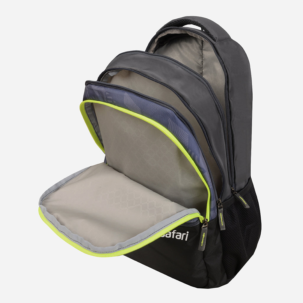 Safari Clan 35L Black School Backpack with Raincover