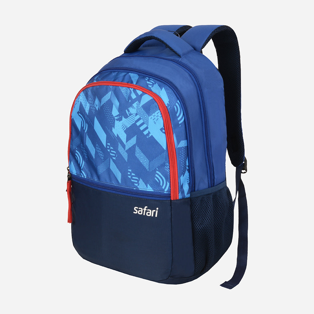 Safari Clan 35L Blue School Backpack with Rain cover