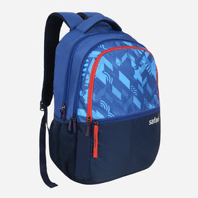Clan School Backpack with Rain cover - Blue