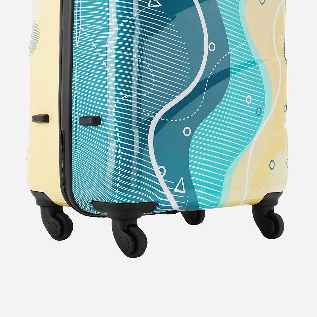 Safari Coastline Printed Trolley Bag with Anti Theft Zipper