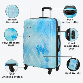 Ray Voyage Hard Luggage Combo Set (Cabin and Medium) - Printed